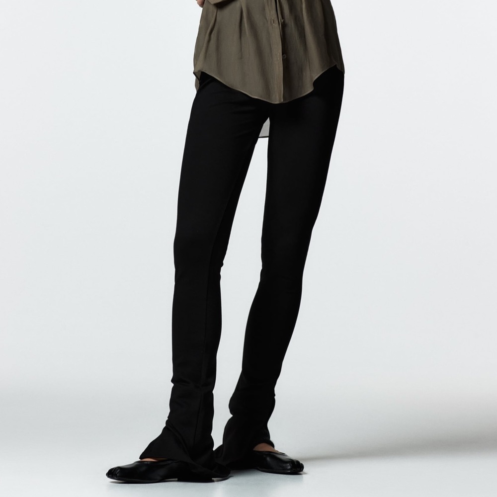 Zara black pants with side vents
